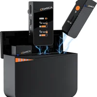 Microfone De Lapela Wireless Comica Vimo C3 Dual-channel Mini 2.4g - Preto