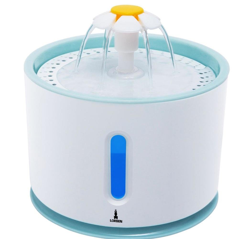 Bebedouro Para Gatos E Cães Lorben, 2,4 Litros, Led Usb, Filtragem e Purificação