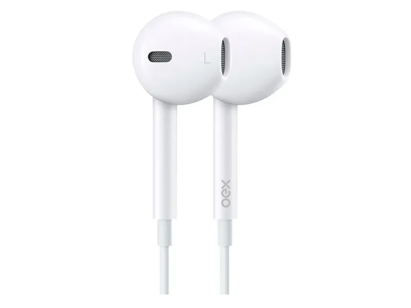 Fone C/microfone Oex Colormood Branco Fn204