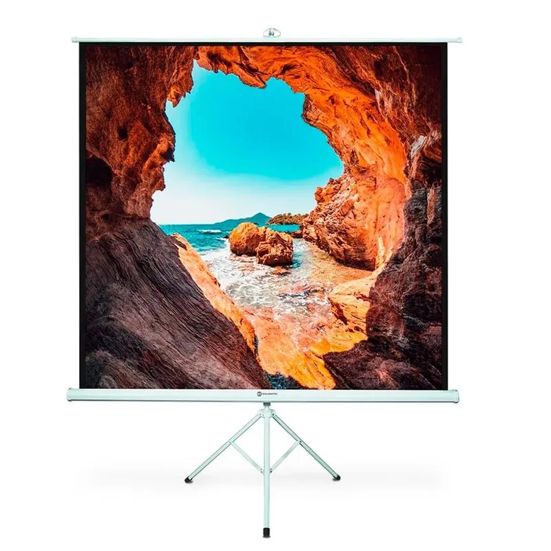 Tela de Projeção Goldentec, com Tripé, 71", 180x180cm - 50996