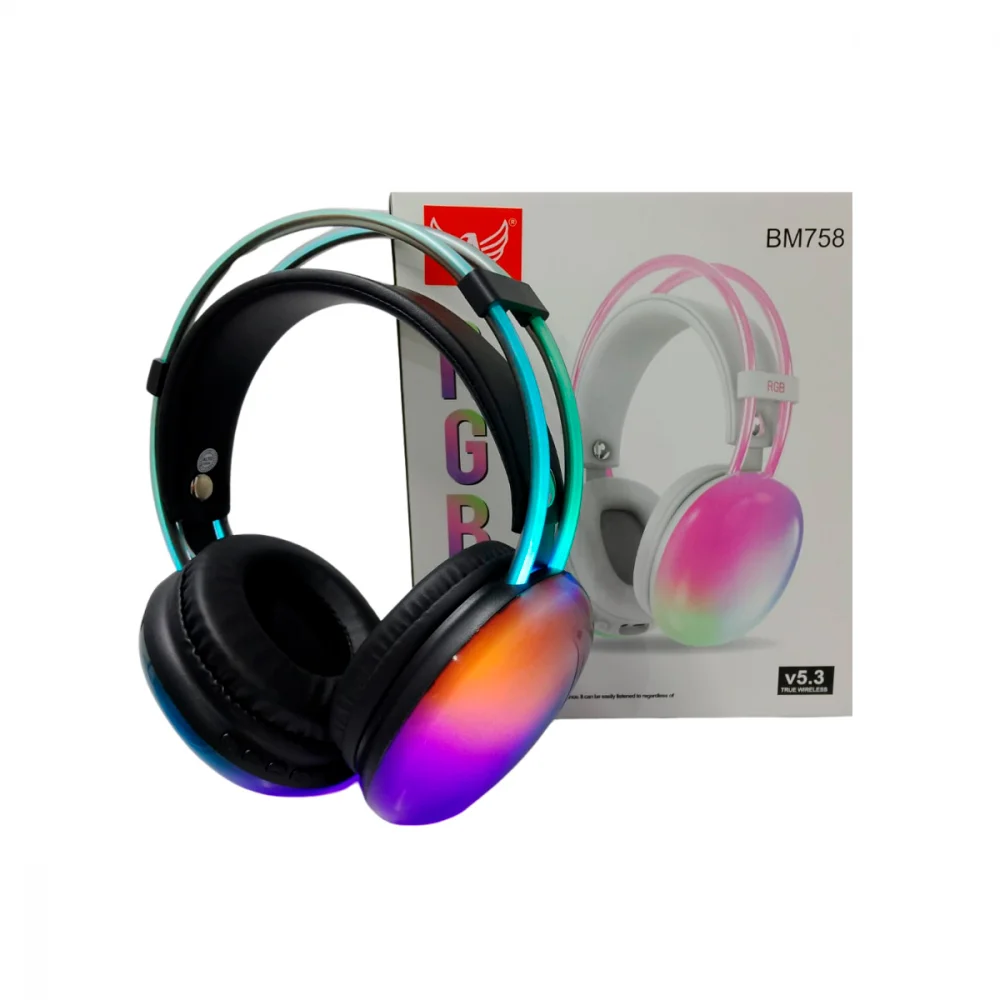 Fone De Ouvido Headphone Rbg Wireless Bm758 Altomex