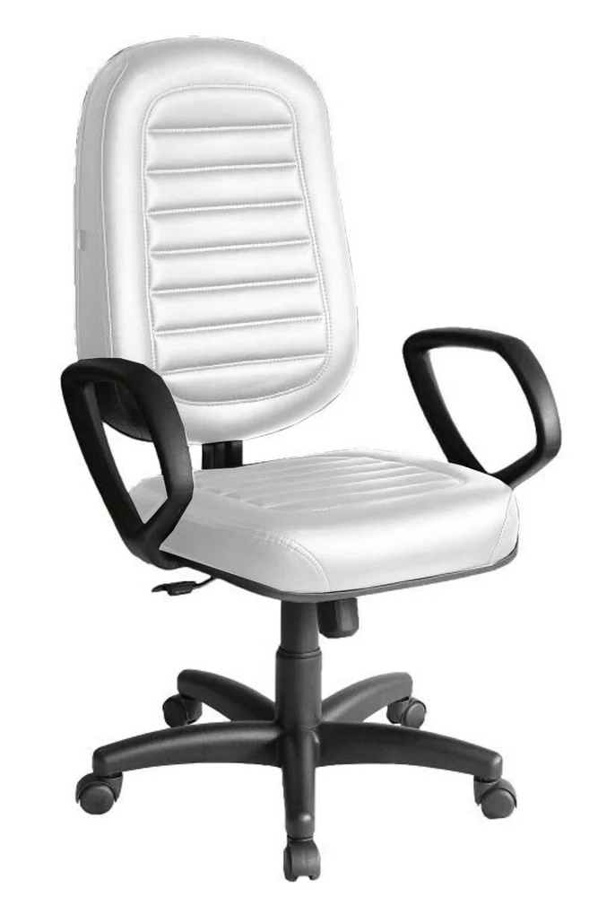 Cadeira Office Design Office Presidente, Para Escritório, Linha Itália, Branco