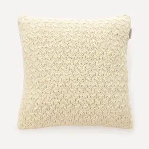 Almofada Decorativa Quadrada Tricot Campelo Natural