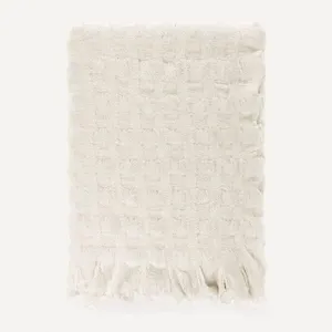 Manta Decorativa de Microfibra Campos Branco