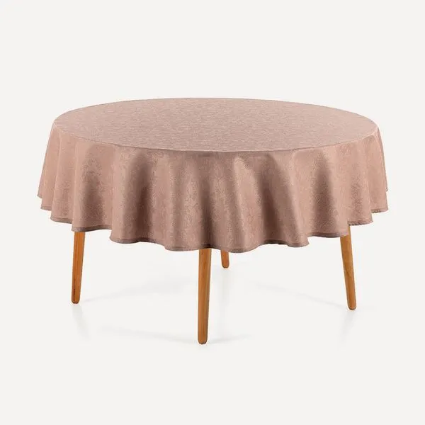Toalha de Mesa Redonda 6 Lugares Delicata Rosa Vintage
