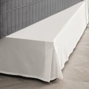 Saia para Cama Box Solteiro Karsten Dara Branco