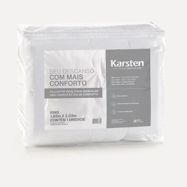 Pillow Top King 100% Poliéster Conforto