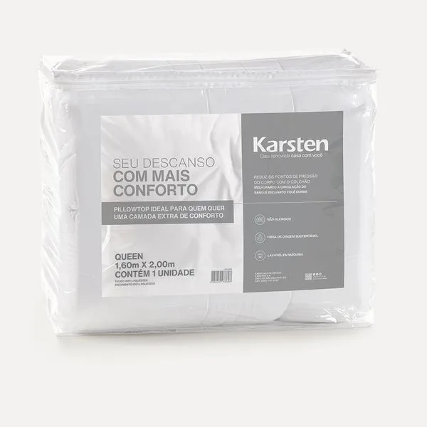 Pillow Top Queen 100% Poliéster Conforto