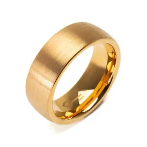 Anel Plain de Tungstênio Dourado Dourado 27