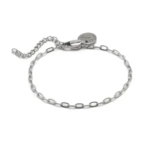 Pulseira Fosse de Aço Prata Ajustável