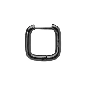 Brinco Vilanno de Aço Preto Preta Único