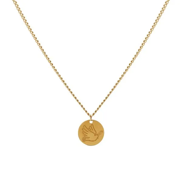 Colar Faith de Aço Dourado Dourado Único