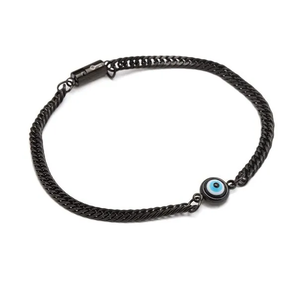 Pulseira Knight de Aço Preto II Preta P-M