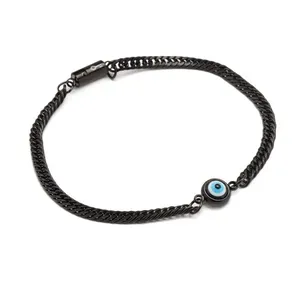 Pulseira Knight de Aço Preto II Preta P-M