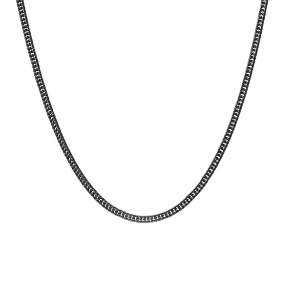 Corrente Curb de Aço Preto 3,5mm Preta P