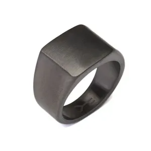 Anel Dun de Aço Preto Personalizável Preta 15