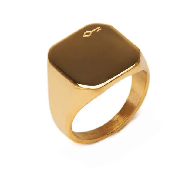 Anel Getz de Aço Dourado Dourado 27