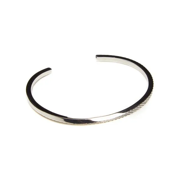 Bracelete Cuff Noire de Aço Prata Único