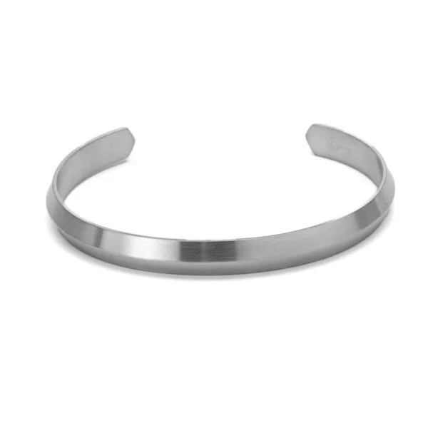 Bracelete Cuff Panamera de Aço Prata Único