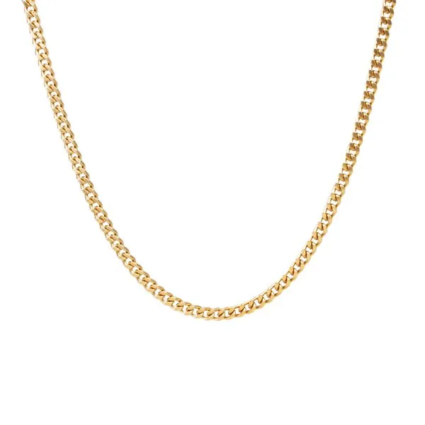Corrente Curb de Aço Dourada 4mm Dourado M