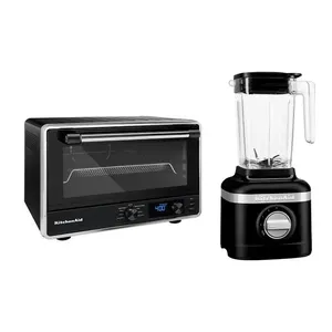 Combo Forno Multifunções com Air Fryer e Acessório para Pizza + Liquidificador K150 KitchenAid Black Matte - KOG21_KUA13AP_CJ 110V