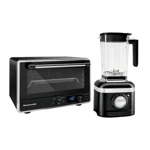 Forno Multifunções com Air Fryer + Liquidificador KitchenAid Black Matte - KOG21_KUA35AP_CJ 110V