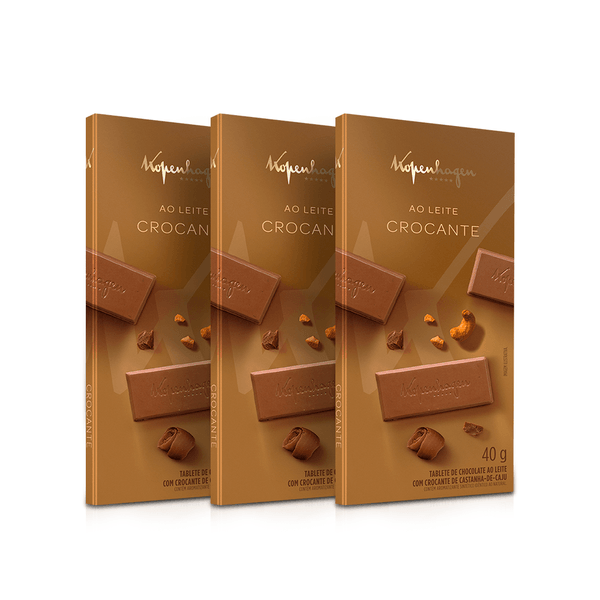 Kit Tablete Crocante C/ Castanha De Caju 40G - 3 Un