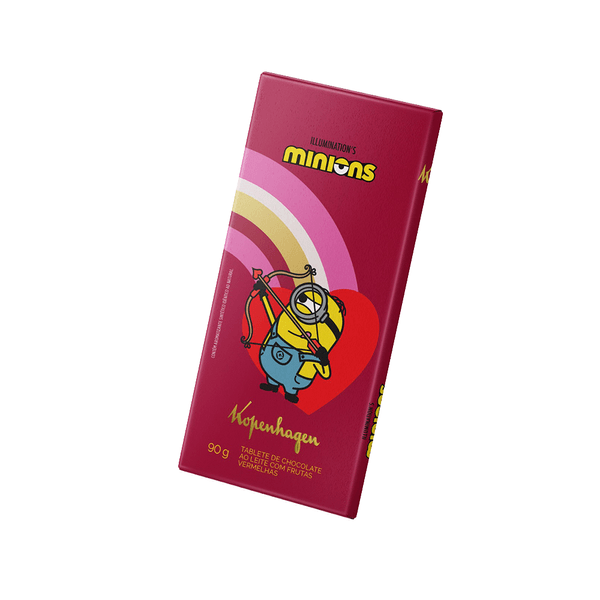 Tablete ao Leite Frutas Vermelhas Minions 90G