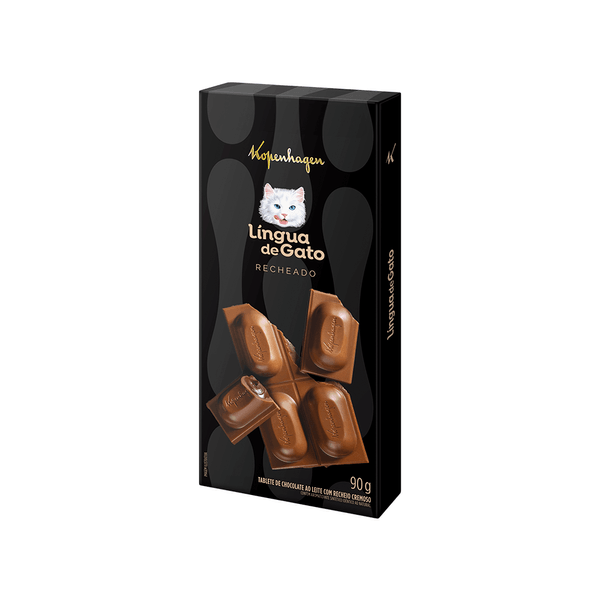 Tablete Recheado Língua de Gato 90G