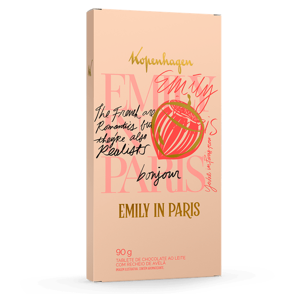 Tablete Recheado Avelã Emily In Paris 90G