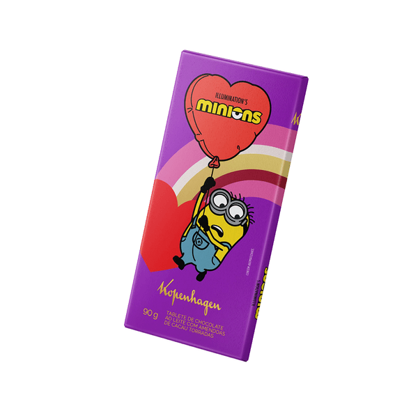 Tablete ao Leite com Nibs de Amêndoas Minions 90G