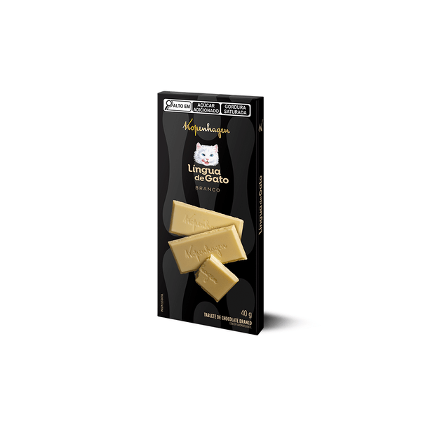 Tablete Língua de Gato Chocolate Branco 40G
