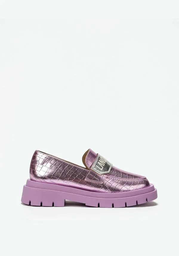 Mocassim Metalizado Rosa 35