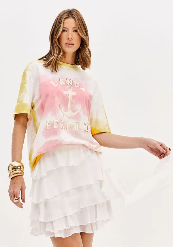 T-shirt Estampada De Mangas Curtas Branco GG