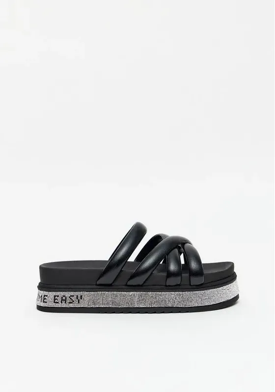 Slide Flatform Com Brilhos Preto 35