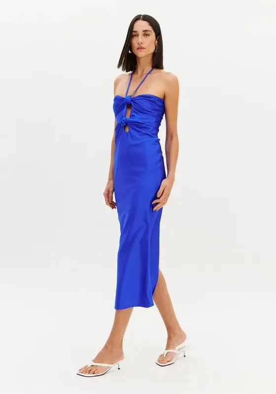 Vestido Super Midi Com Amarração P