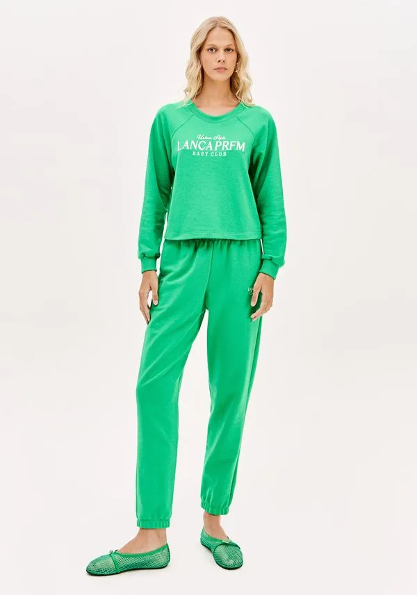 Calça Jogging Cintura Alta Cós Elástico Verde M