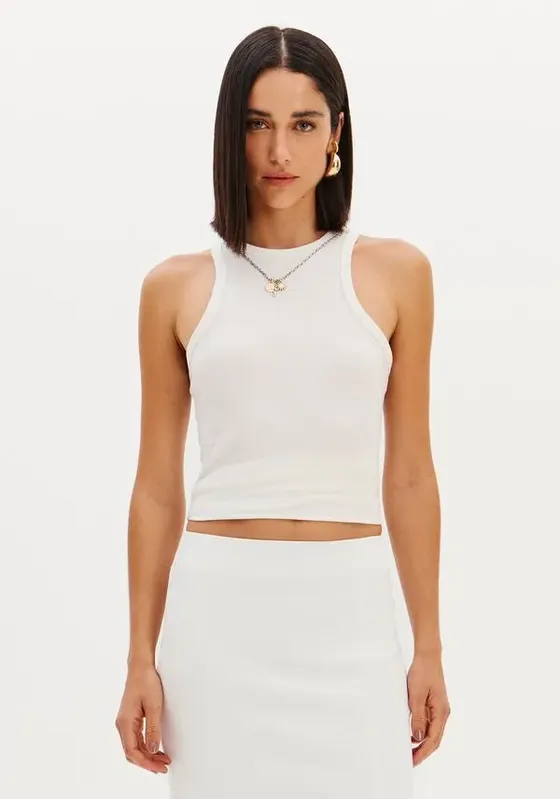 Blusa Regata Nadador Corrente Com Caixa Branco M