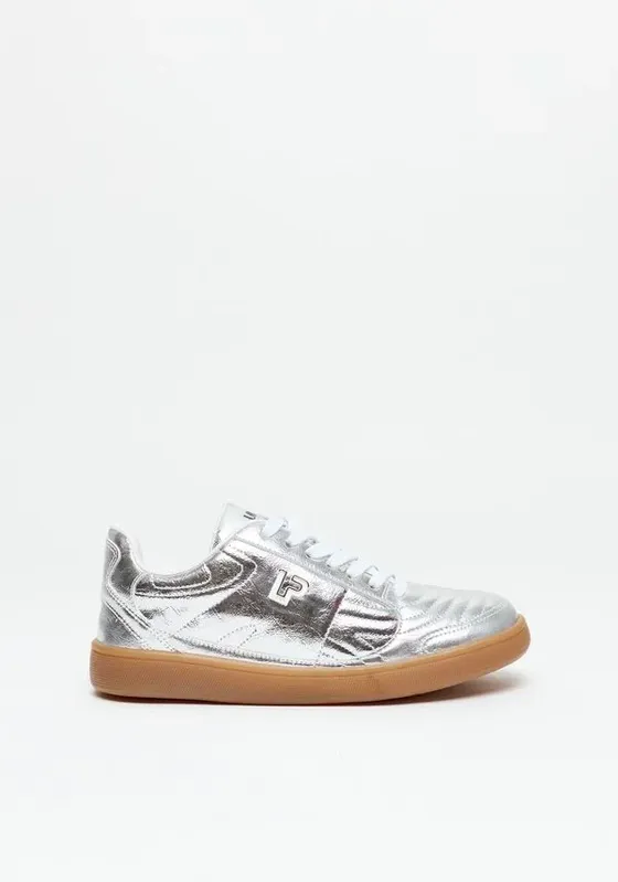 Tênis Casual Com Pespontos Cinza 34