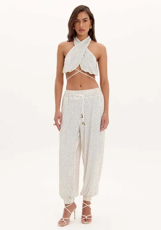 Calça Jogging Shine Branco P