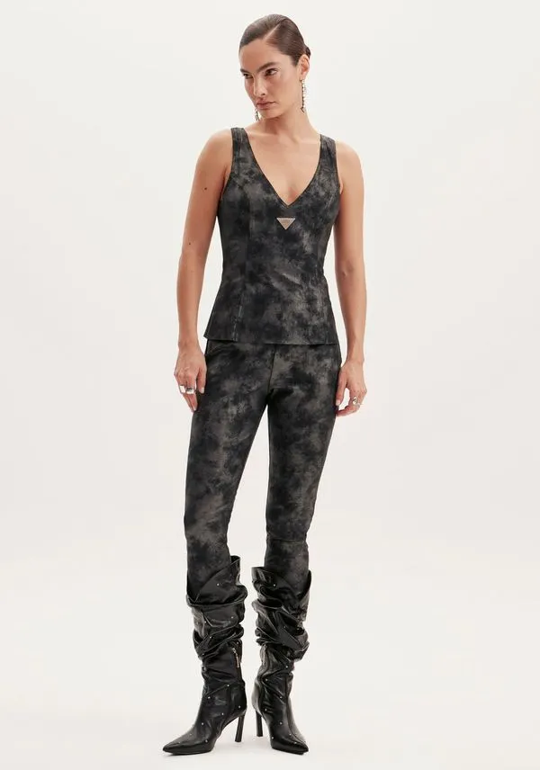 Calça Skinny Cintura Alta Preto P