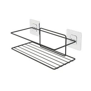 Suporte Com Adesivo Para Shampoo Banheiro Multiuso - Stolf Preto