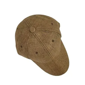 Boné De Palha Modelo Unissex Luxuoso Com Acabamento Premium Ajustável caramelo