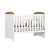 Berço Mini Cama Mel 3 em 1 com Suporte para Mosquiteiro e 133cm de Largura Carolina Baby Branco