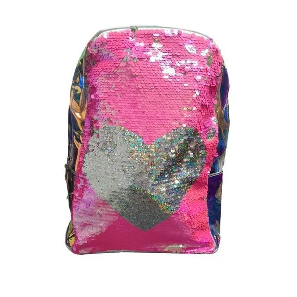 Mochila Infantil De Plástico Lantejoulas Holográficas