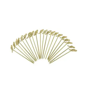 Palito para Petisco Silver Bambu Natural 12 cm com 20 unidades