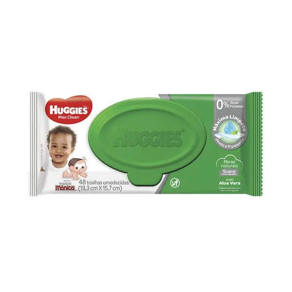 Toalhas Umedecidas Huggies Max Clean 48 Unidades