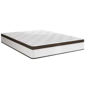 Colchão Queen Size Portobel Noah Ortopédico com Molas Ensacadas, EPS e Revestimento em Poliéster 30x158x198cm Branco com Marrom
