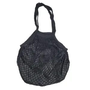 Bolsa De Praia Feminina Saco De Rede Macramê Verão Piscina Com Alça preto