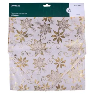 Toalha de Mesa Natal 150cm Cazza Toalha Mesa Natal 150cm Cazza